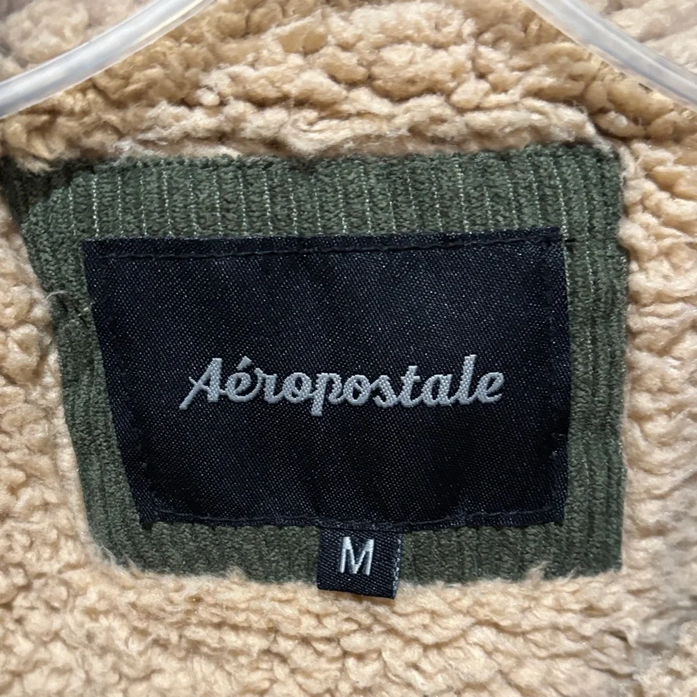 Aeropostale Green Corduroy Jacket with Tan Lining M - Picture 2 of 4